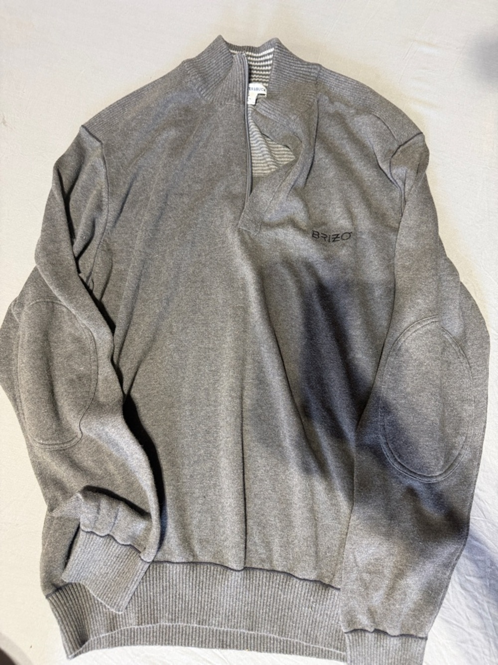 Cutter & Buck Men's Gray Half-Zip Pullover Sweater